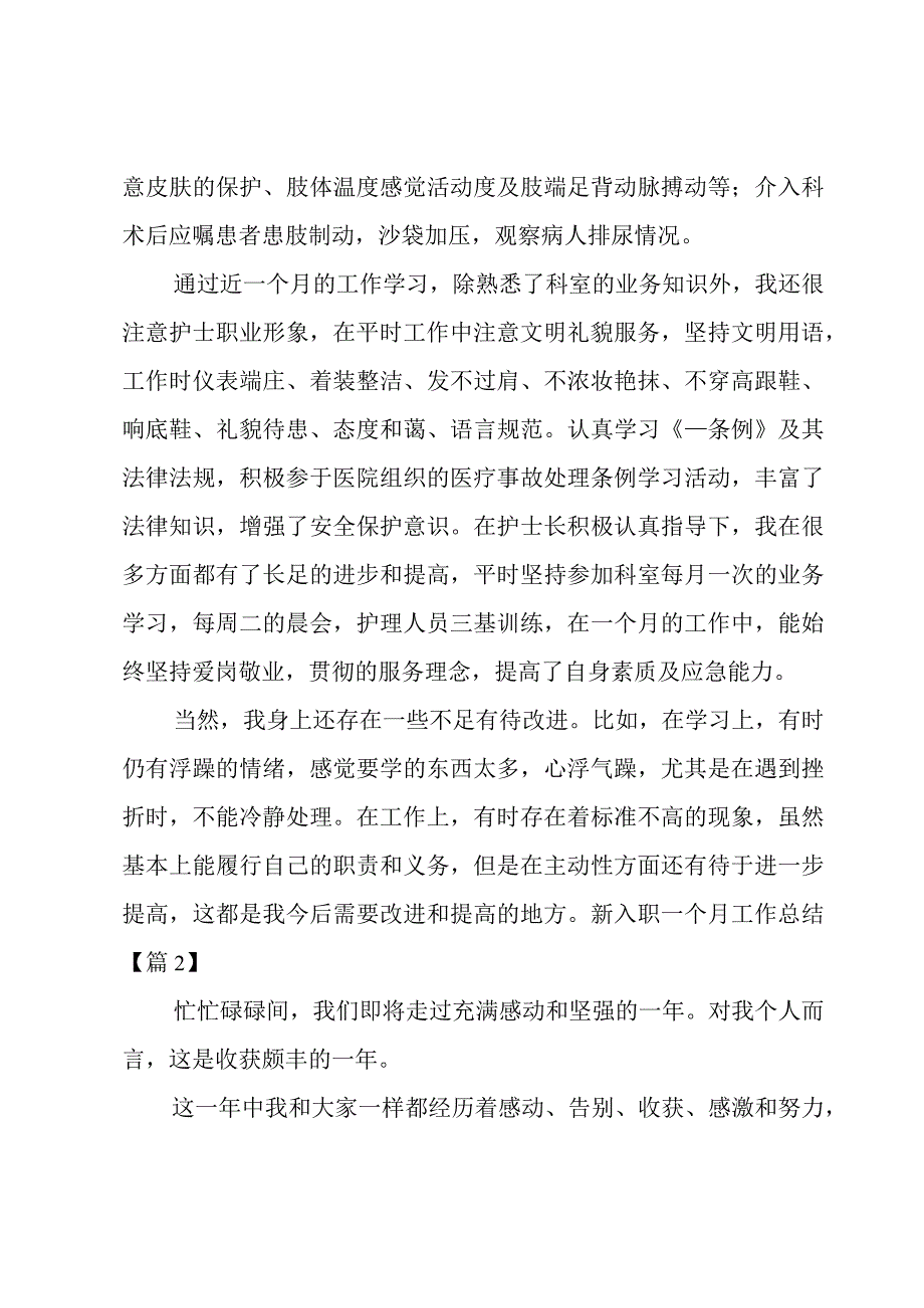 新入职一个月工作总结.docx_第2页