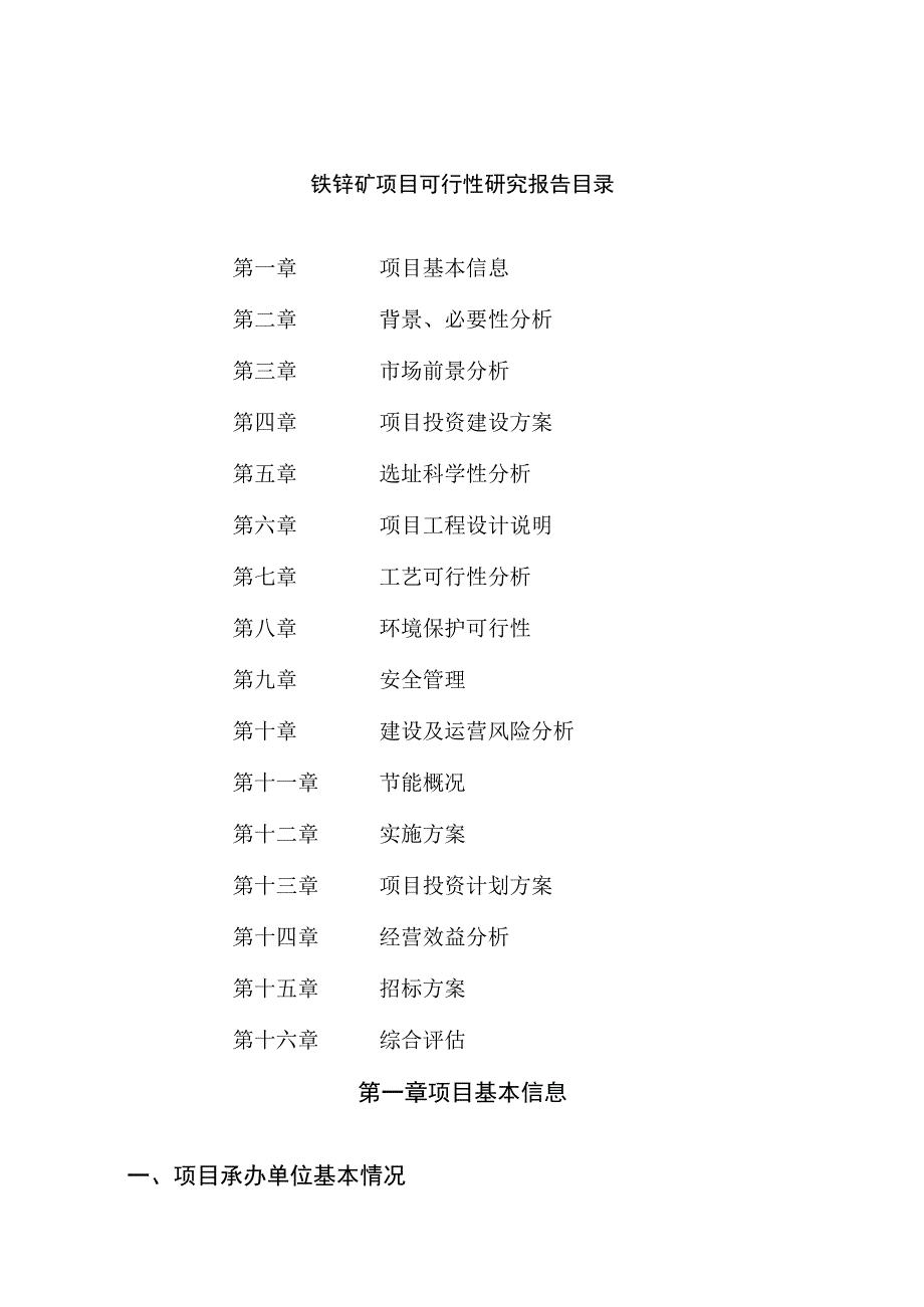 铁锌矿项目可行性研究报告总投资4000万元16亩.docx_第2页
