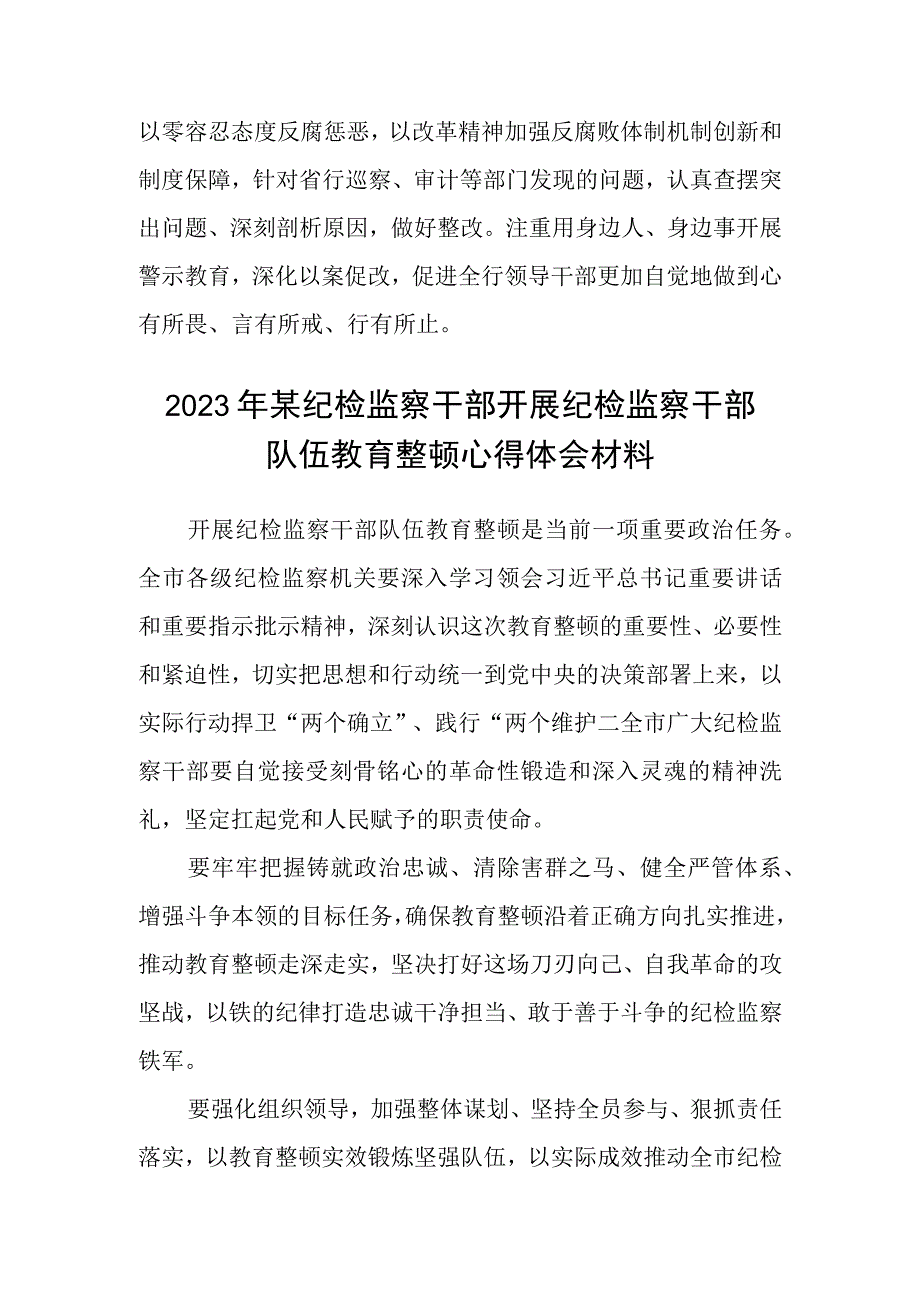 纪检干部教育整顿学习感悟精选共三篇.docx_第2页