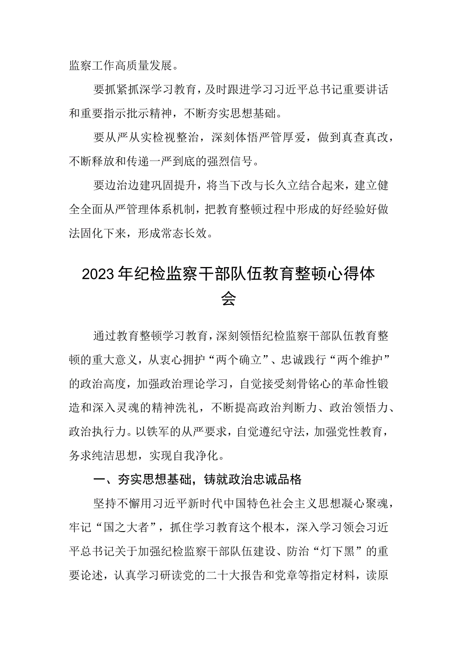 纪检干部教育整顿学习感悟精选共三篇.docx_第3页