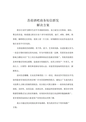 苏何酒吧商务短信群发解决方案.docx