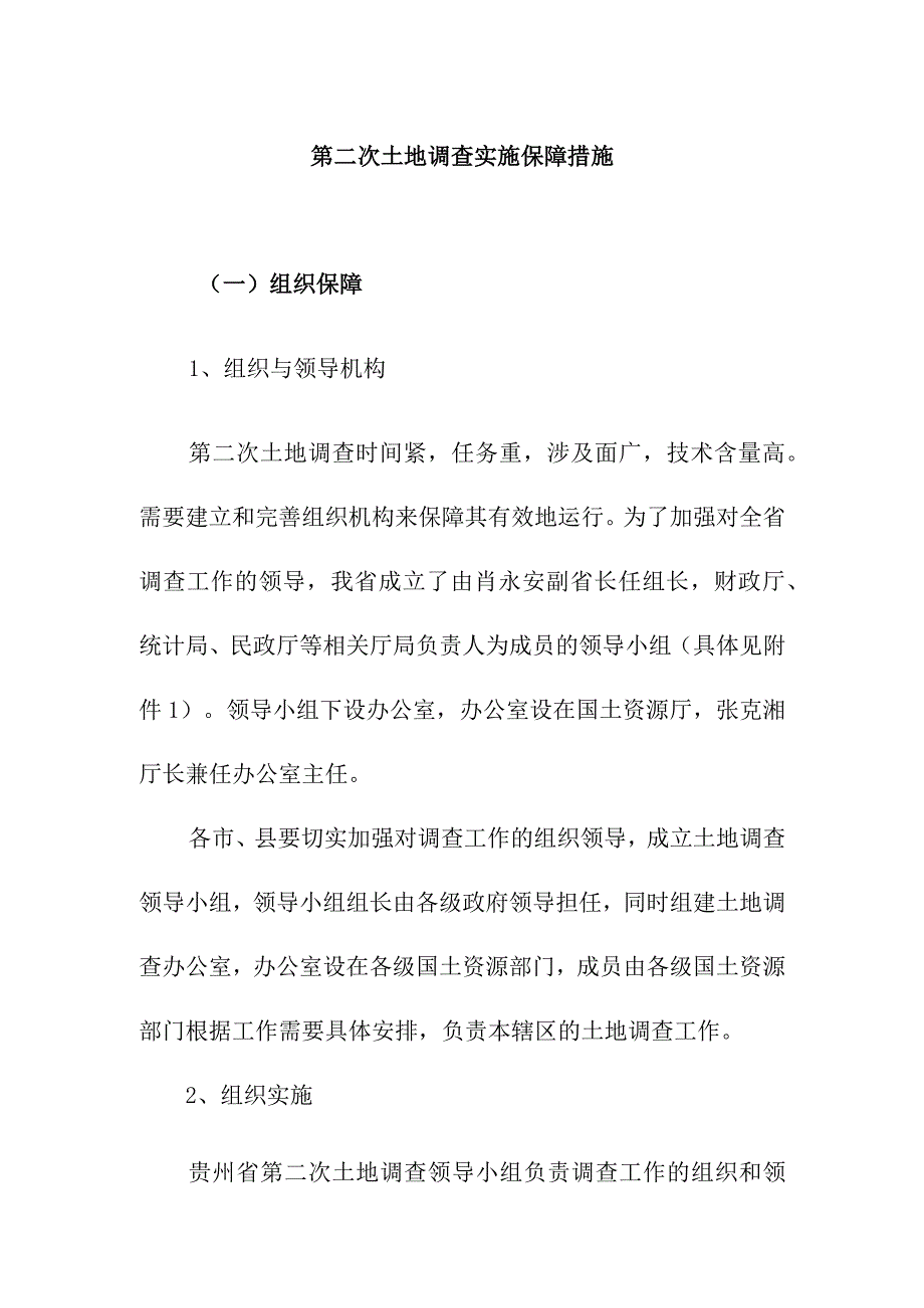 第二次土地调查实施保障措施.docx_第1页