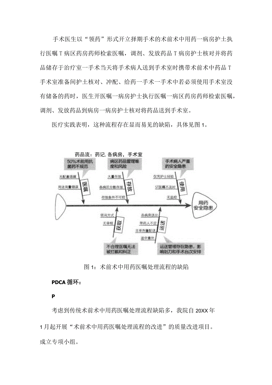 静脉用药调配中心PIVAS护理部信息科等多部门运用PDCA循环降低术前术中用药医嘱处理流程的缺陷.docx_第2页