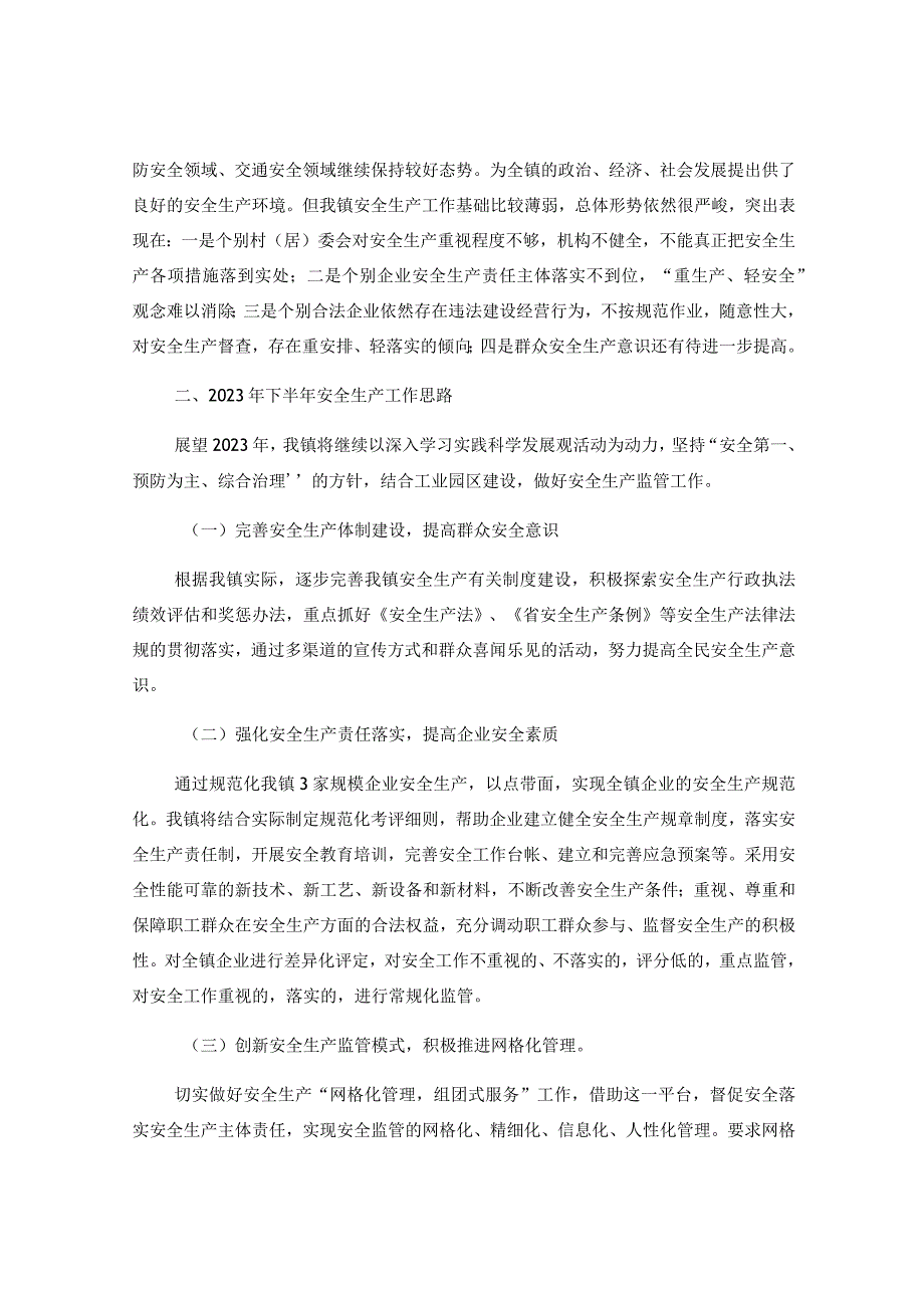 2023年度乡镇上半年安全生产总结_002.docx_第3页