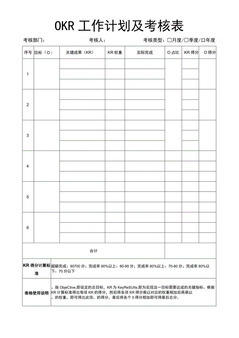 OKR工作计划与绩效考核表.docx_第2页