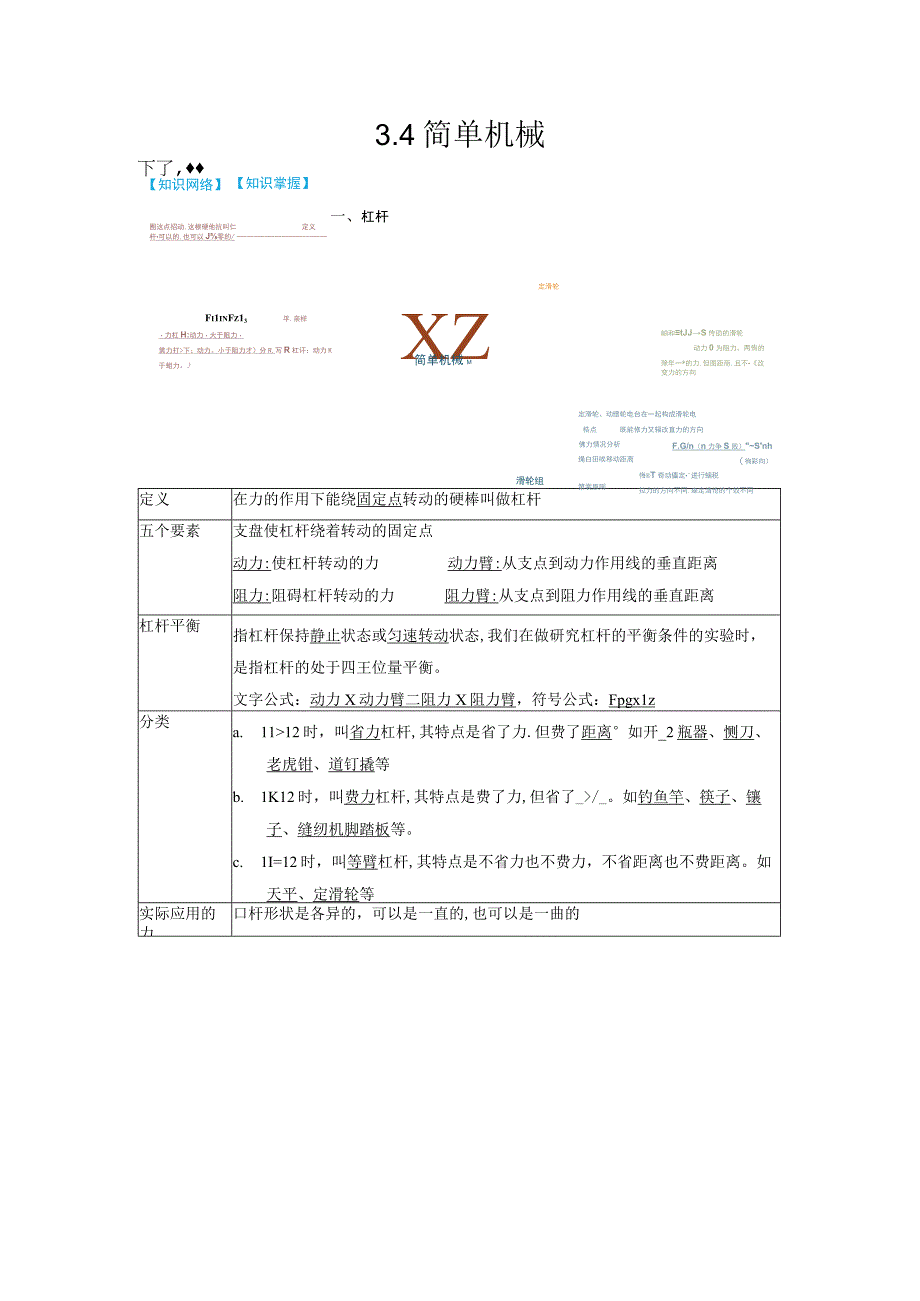 34 简单机械1公开课教案教学设计课件资料.docx_第1页