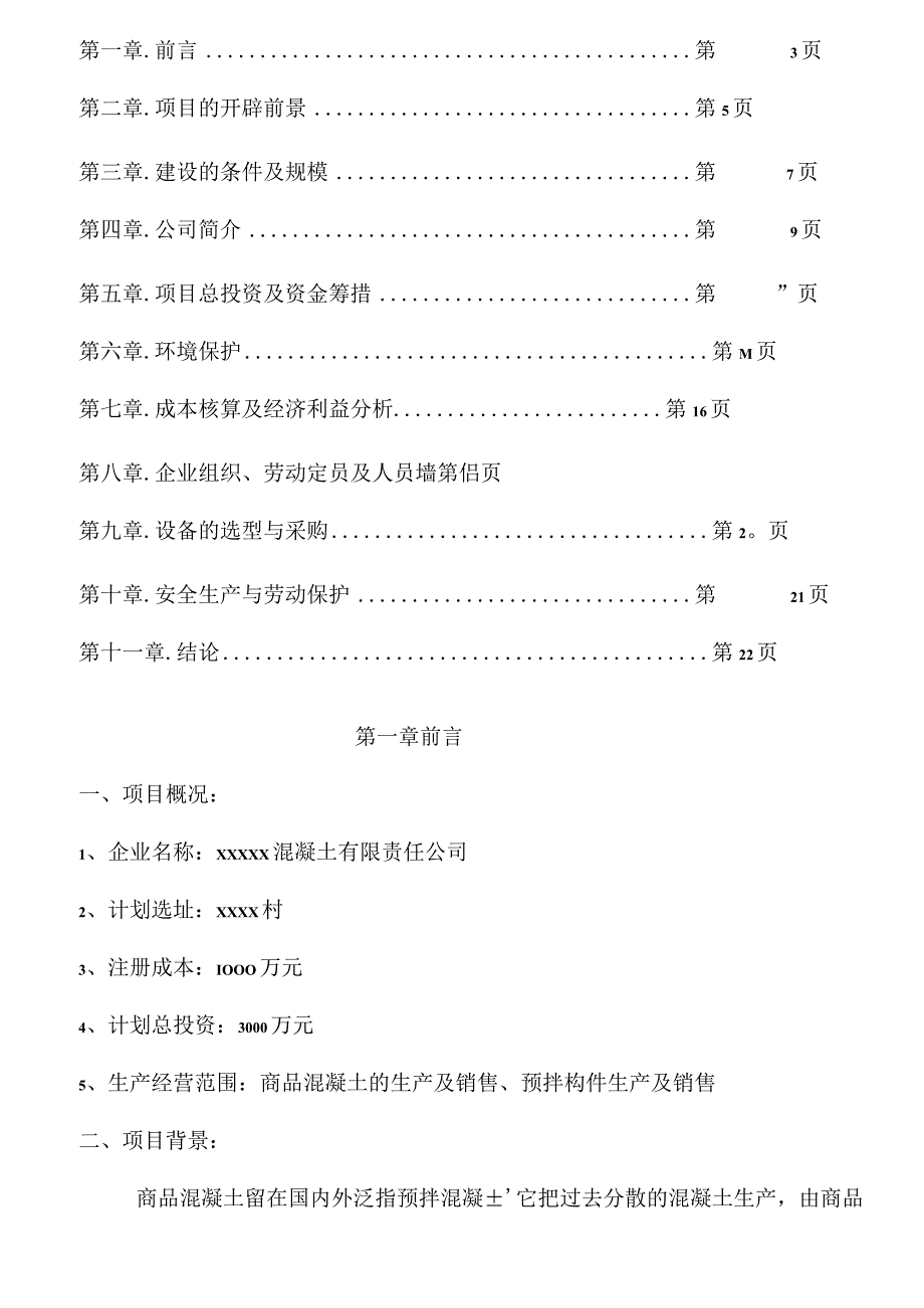 XX混凝土有限责任公司可行性报告.docx_第2页