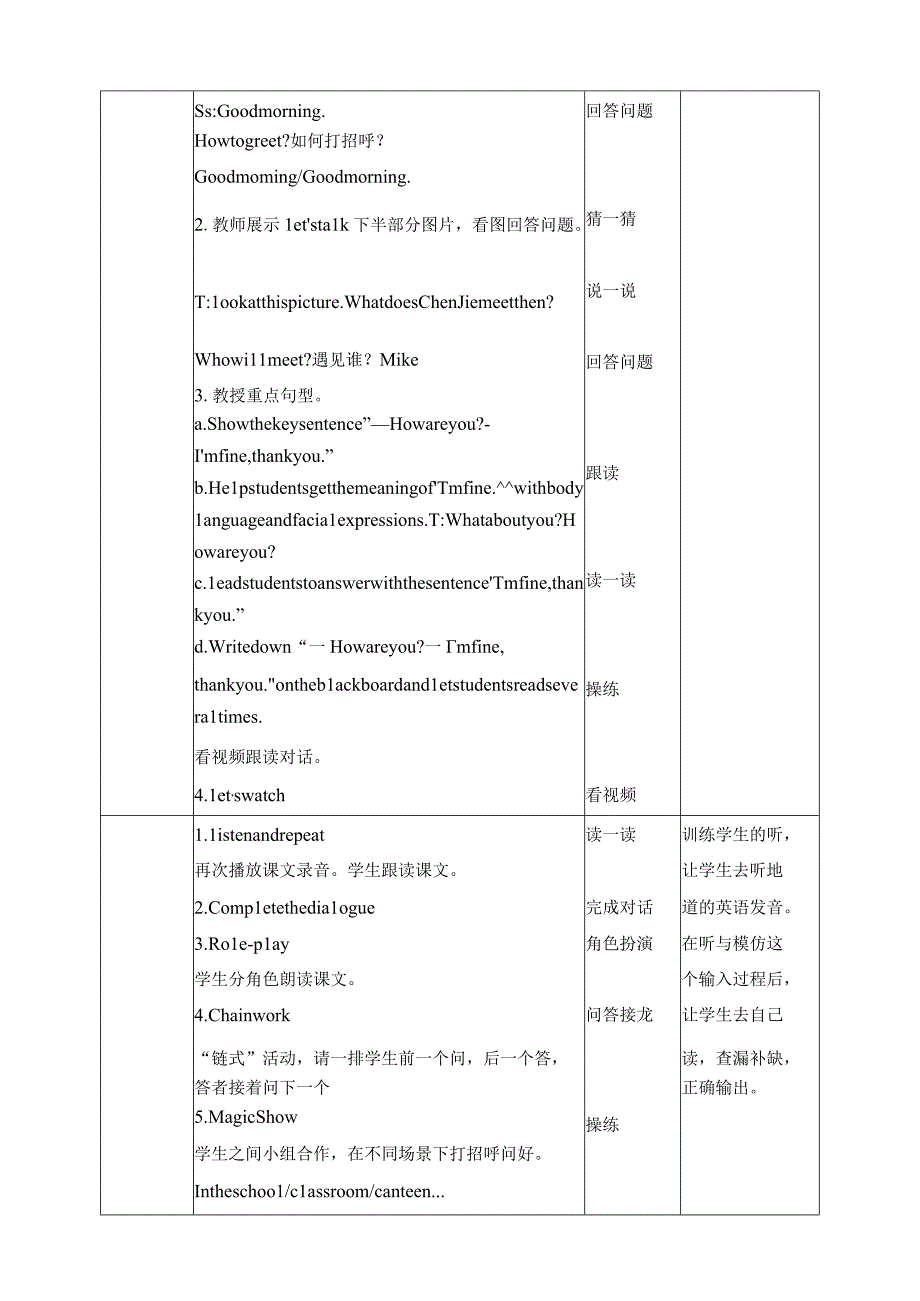 人教PEP三年级上册Unit3 Look at me A let's talk教案.docx_第2页