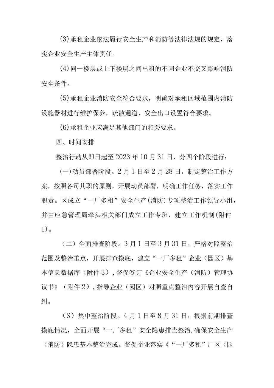 一厂多租企业园区安全生产消防专项整治工作方案.docx_第3页