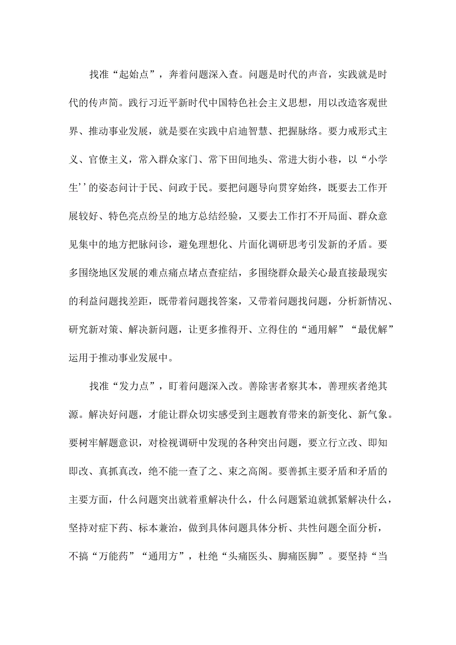 主题教育边学习边对照边检视边整改督导发言.docx_第2页