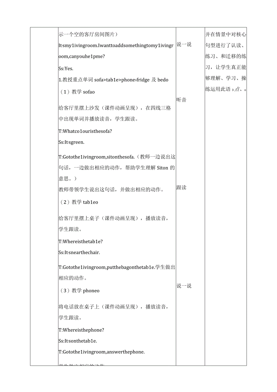 人教PEP四年级上册Unit4 My home B let's learn 教案.docx_第2页