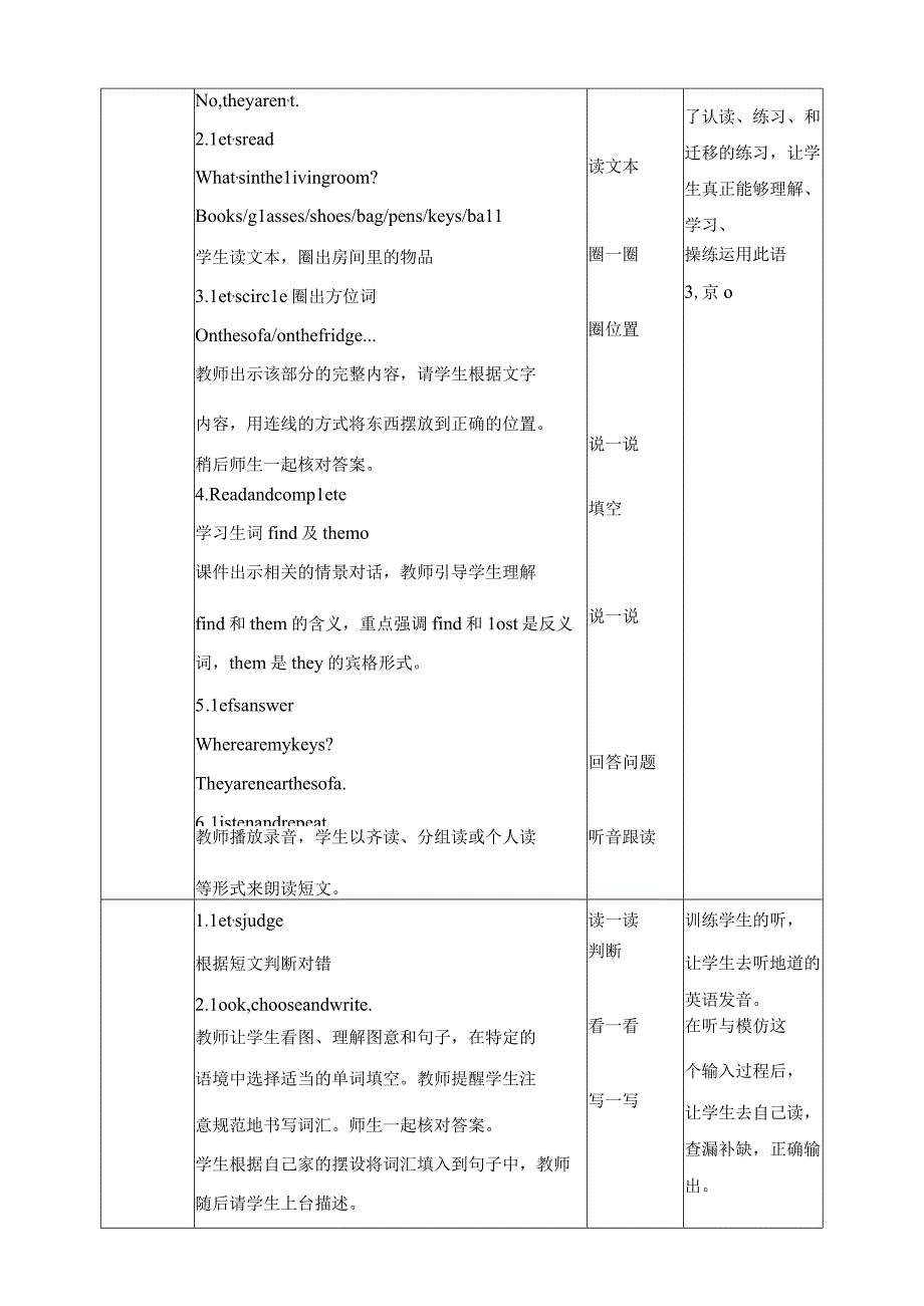 人教PEP四年级上册Unit4 My home B read and write教案.docx_第2页