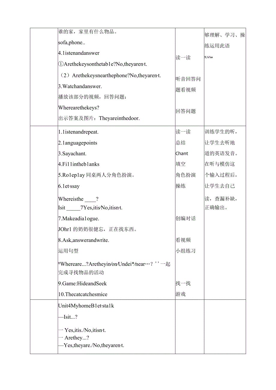 人教PEP四年级上册Unit4 My home B let's talk教案.docx_第2页