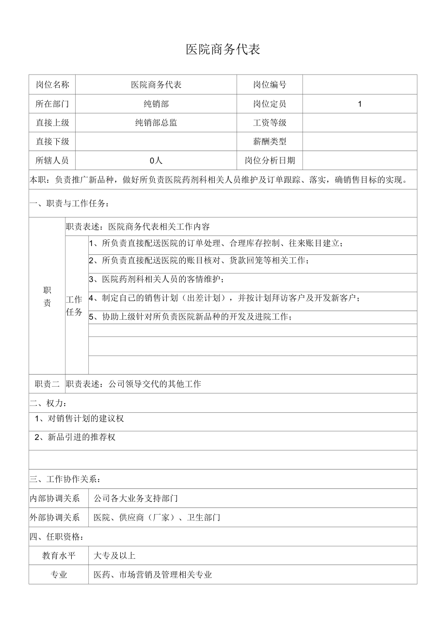 医院商务代表.docx_第1页