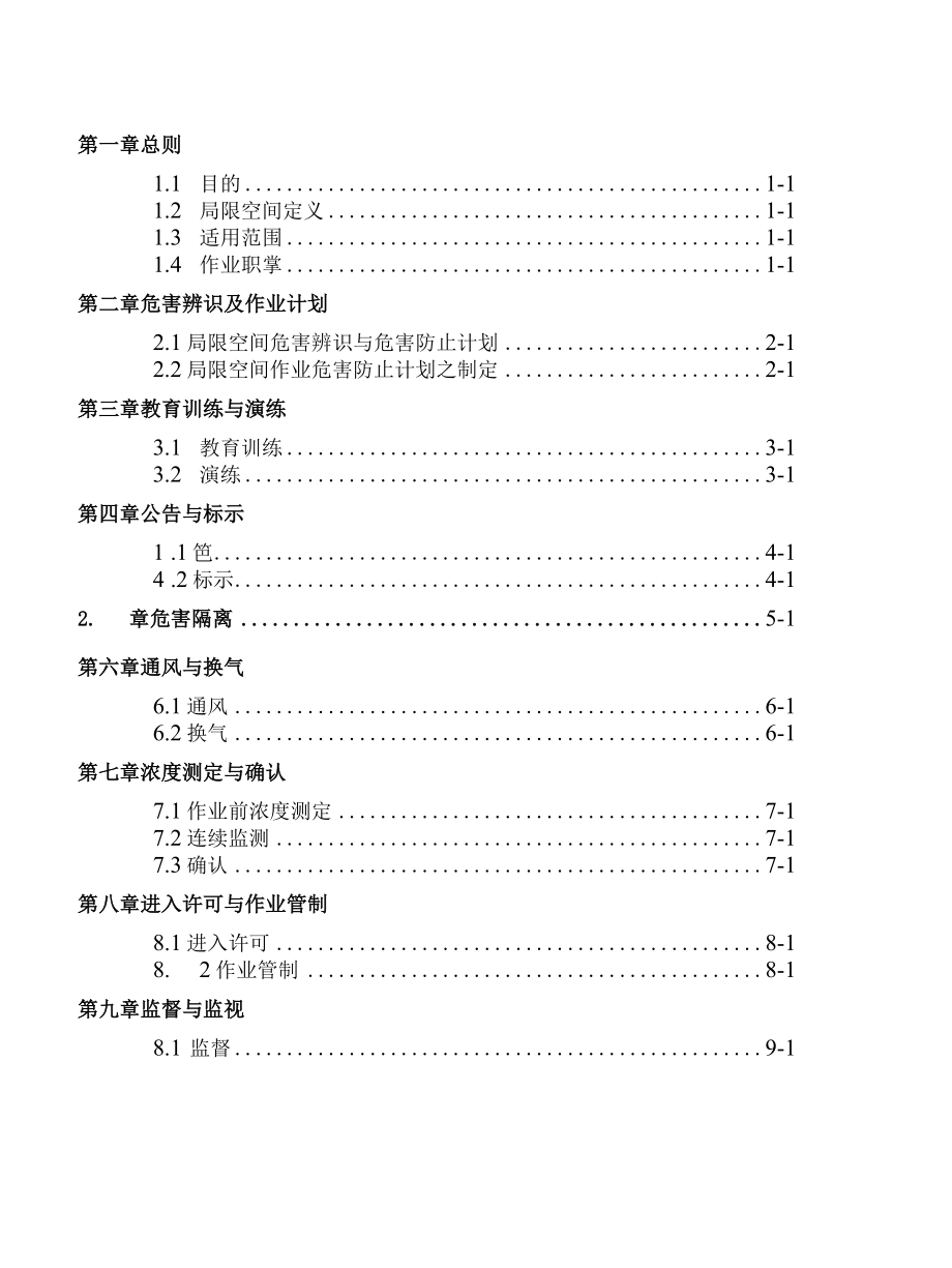 医院局限空间作业管理要点与相关表格.docx_第1页