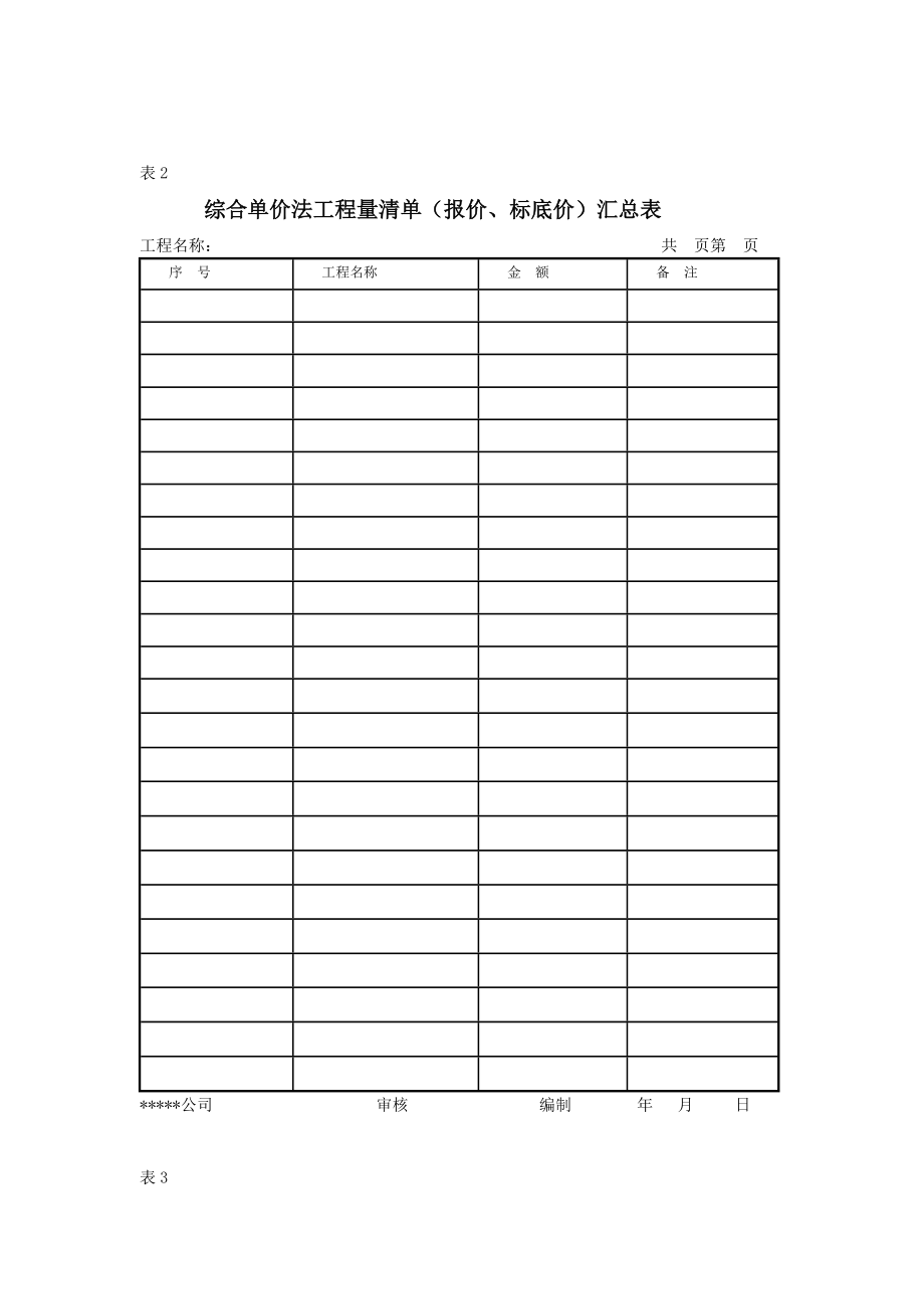 房地产开发建设管理-工程量清单用表.doc_第2页