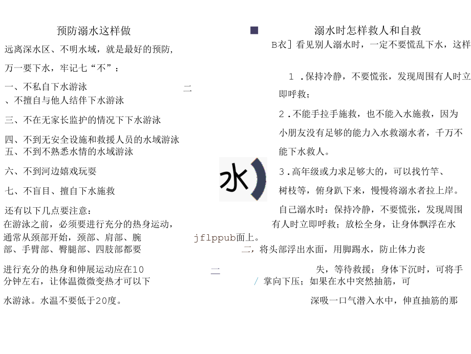 防溺水手抄报 游泳防溺水安全教育电子小报.docx_第1页