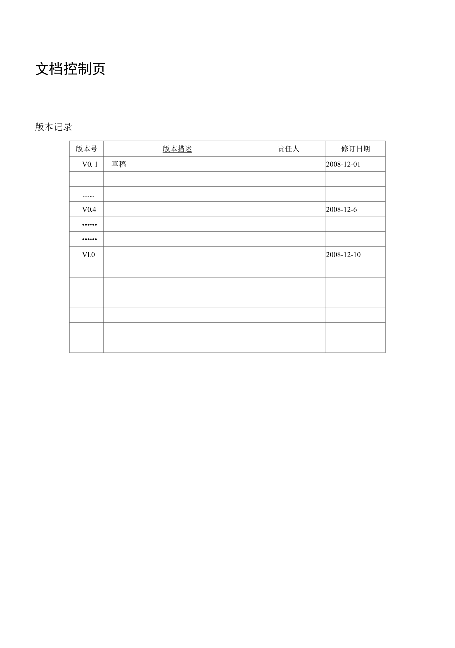 项目技术管理资料模板-系统需求规格说明书.docx_第2页