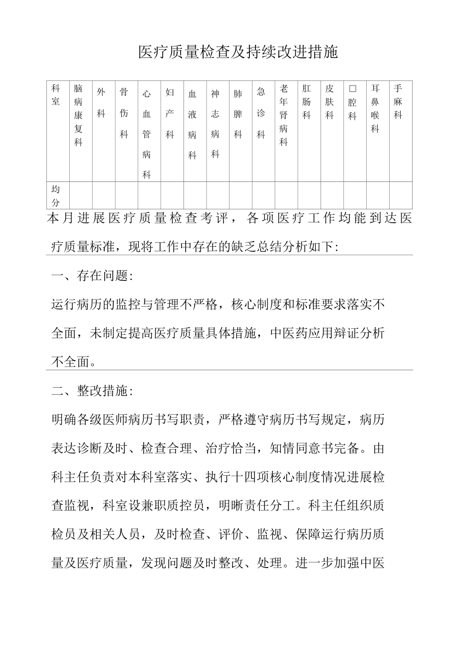 精选医疗质量检查及持续改进措施.docx_第2页