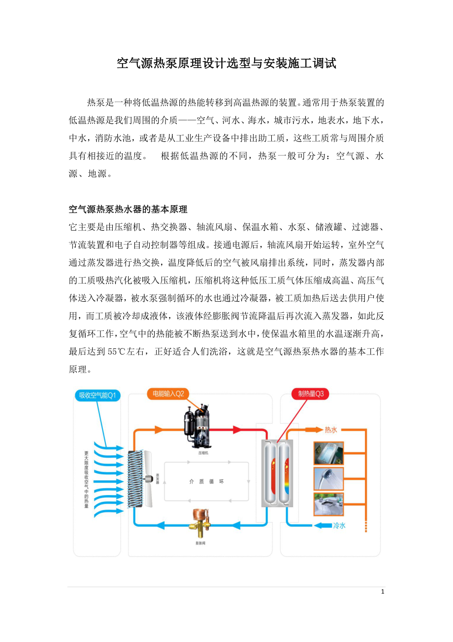 空气源热泵原理设计选型与安装施工调试.doc_第1页