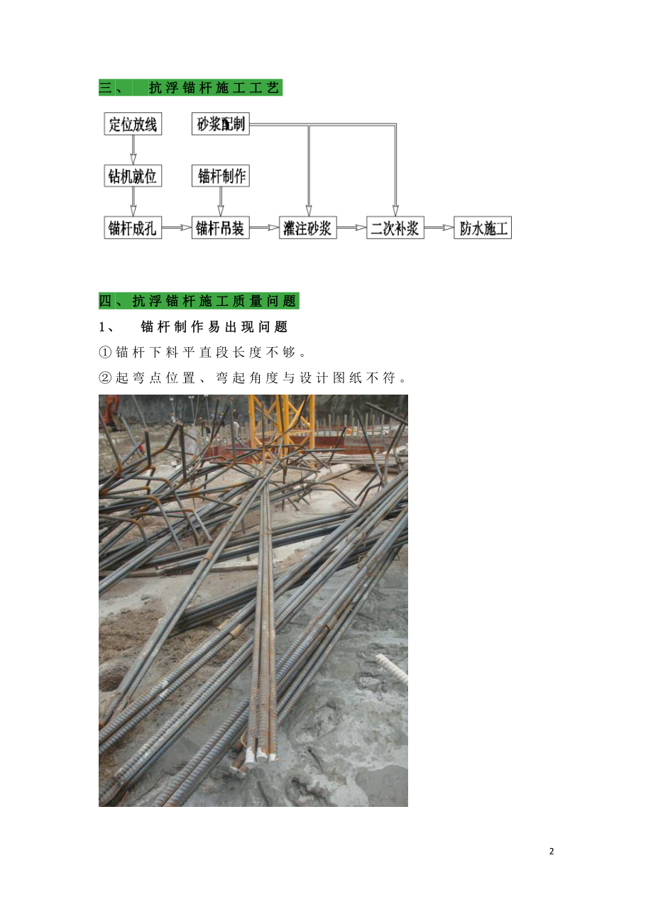 抗浮锚杆全流程施工易出现的问题.doc_第2页