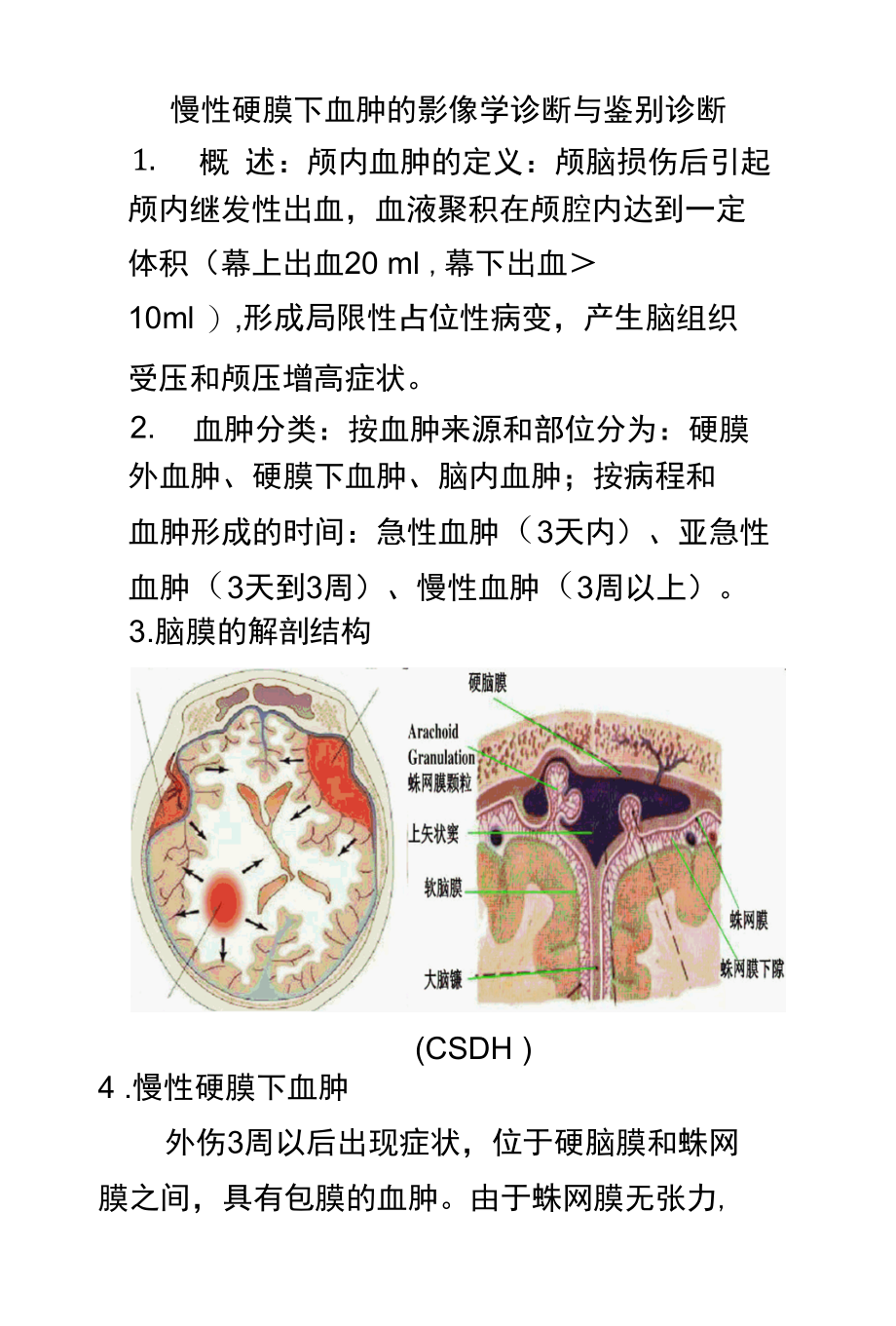 CSDH慢性硬膜下血肿的影像学诊断与鉴别诊断.docx_第1页