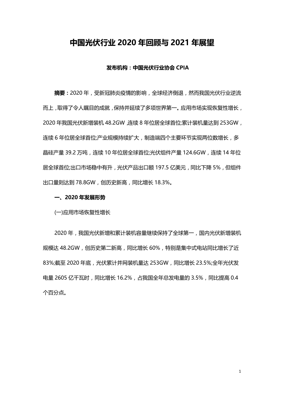 中国光伏行业2020年回顾与2021年展望.doc_第1页