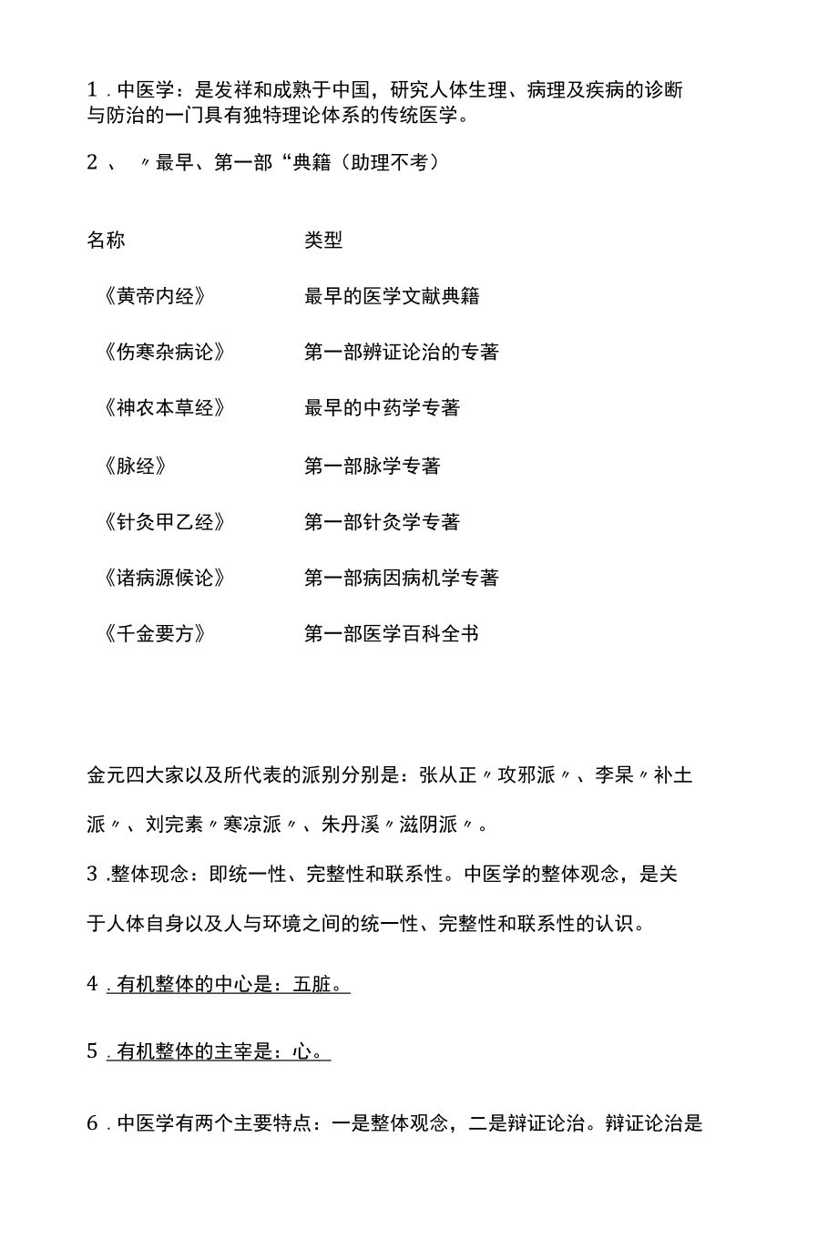 中医基础理论：绪论重点总结梳理.docx_第3页