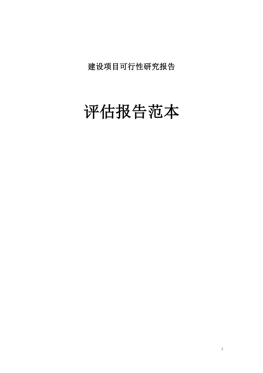 建设项目可行性研究报告评估报告范本.doc_第1页