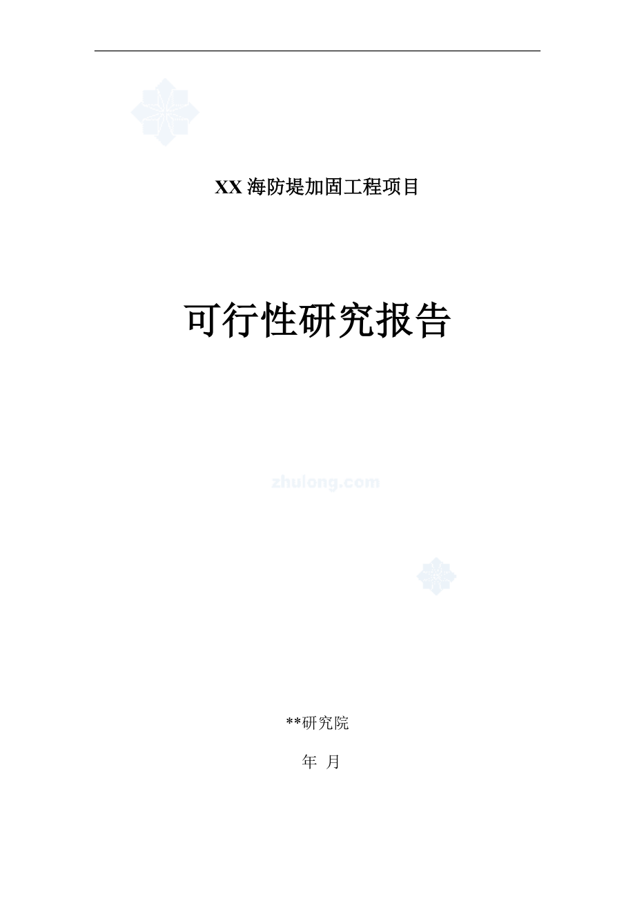 XX海防堤加固工程项目可行性研究报告.doc_第1页