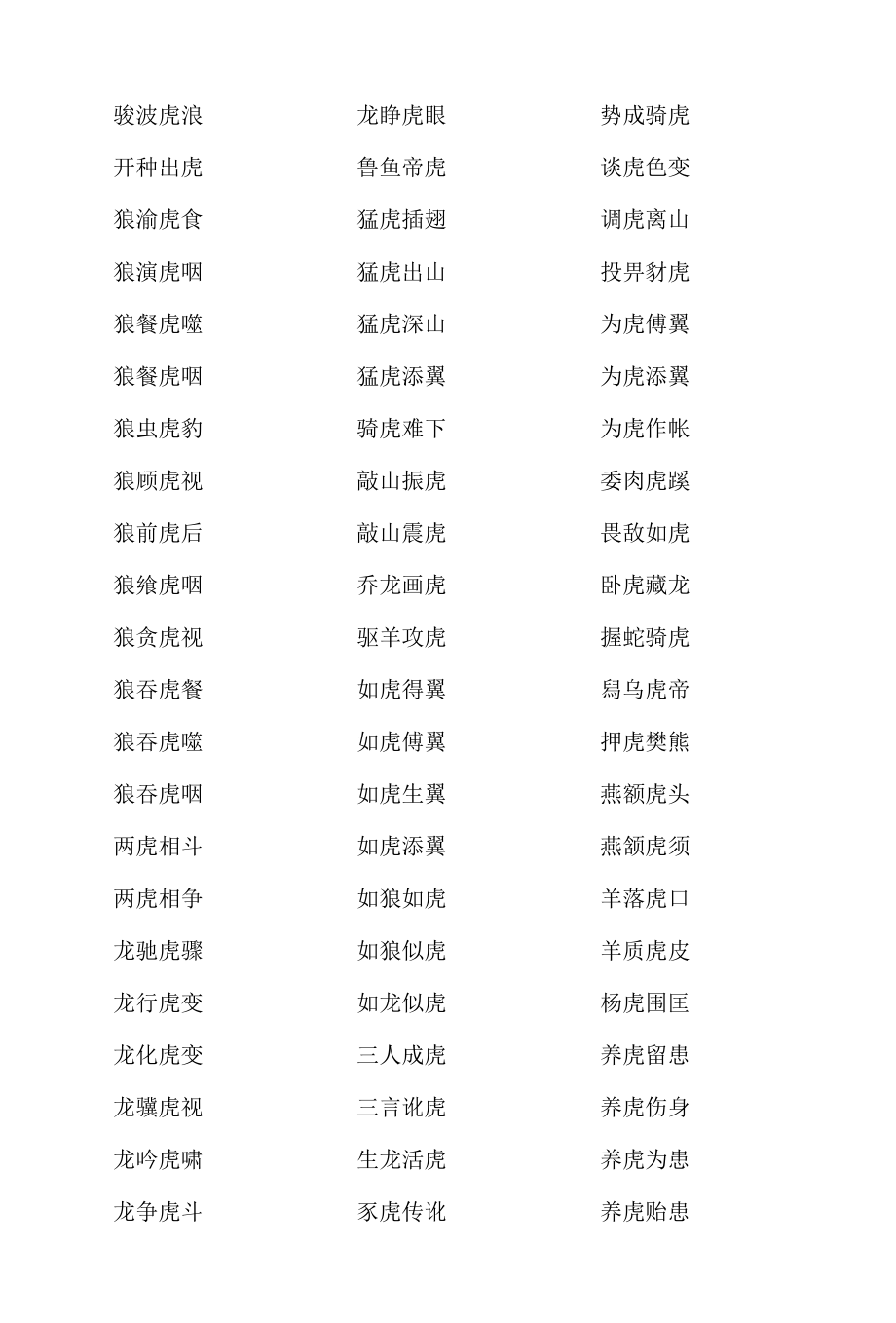 带虎字的四字成语.docx_第2页