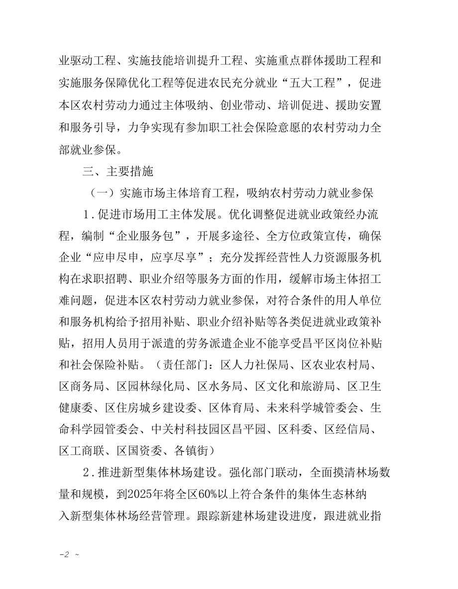 昌平区促进农村劳动力就业参保若干措施.docx_第2页