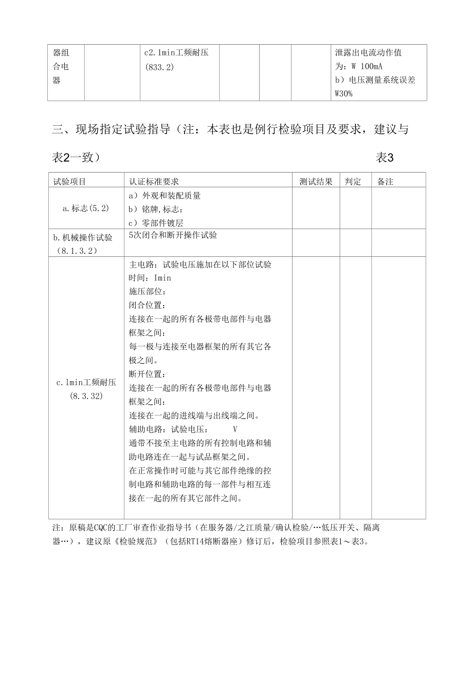 隔离开关与熔断器关键元器件和材料定期确认检验控制要求.docx_第2页