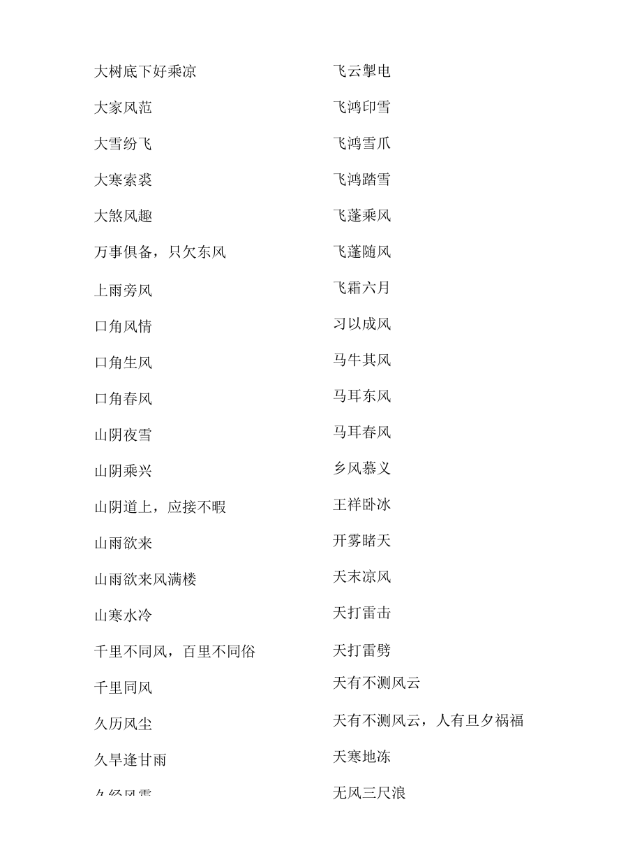 有气候现象的成语（含风、雨、雷、电、雾、冰、雹、热、冷、霜、雪、冻）.docx_第3页