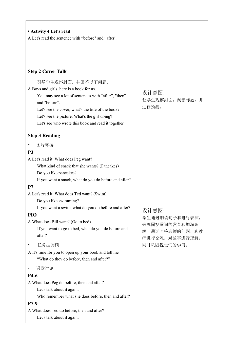 丽声我的第一套自然拼读故事书第四级B10 Before and After 教学设计.docx_第2页