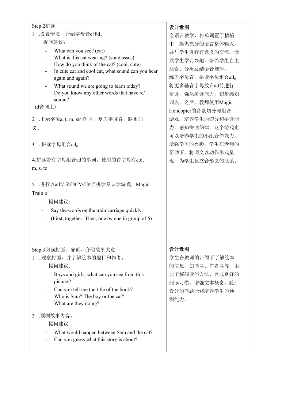 丽声我的第一套自然拼读故事书第一级Sam尖尖的山姆教案.docx_第2页