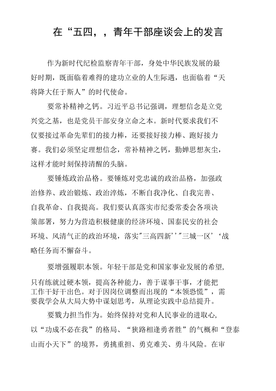 2022年XX 市纪委监委优秀青年干部座谈会发言摘登（7篇）.docx_第2页