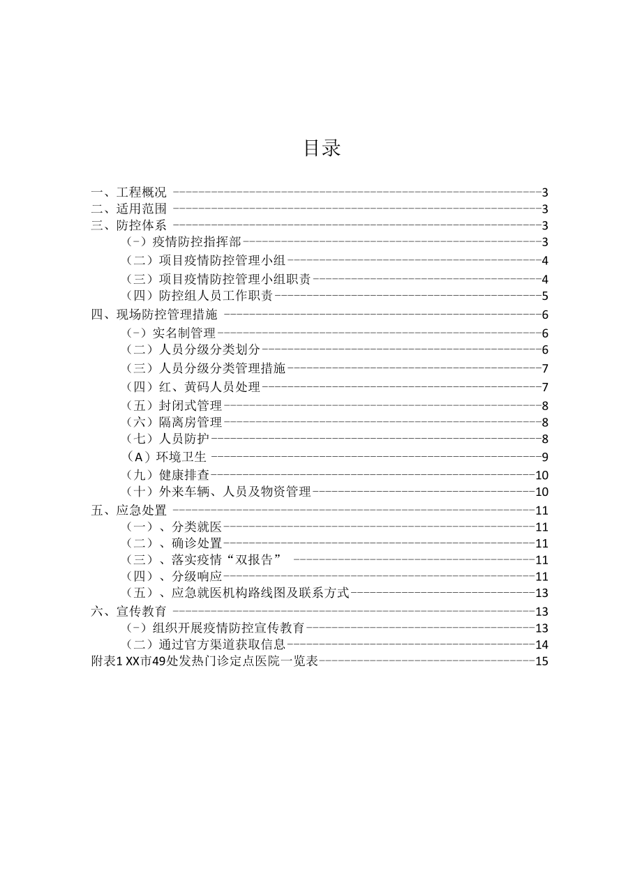 X工程新型冠状病毒疫情防控方案（2022版）.docx_第2页