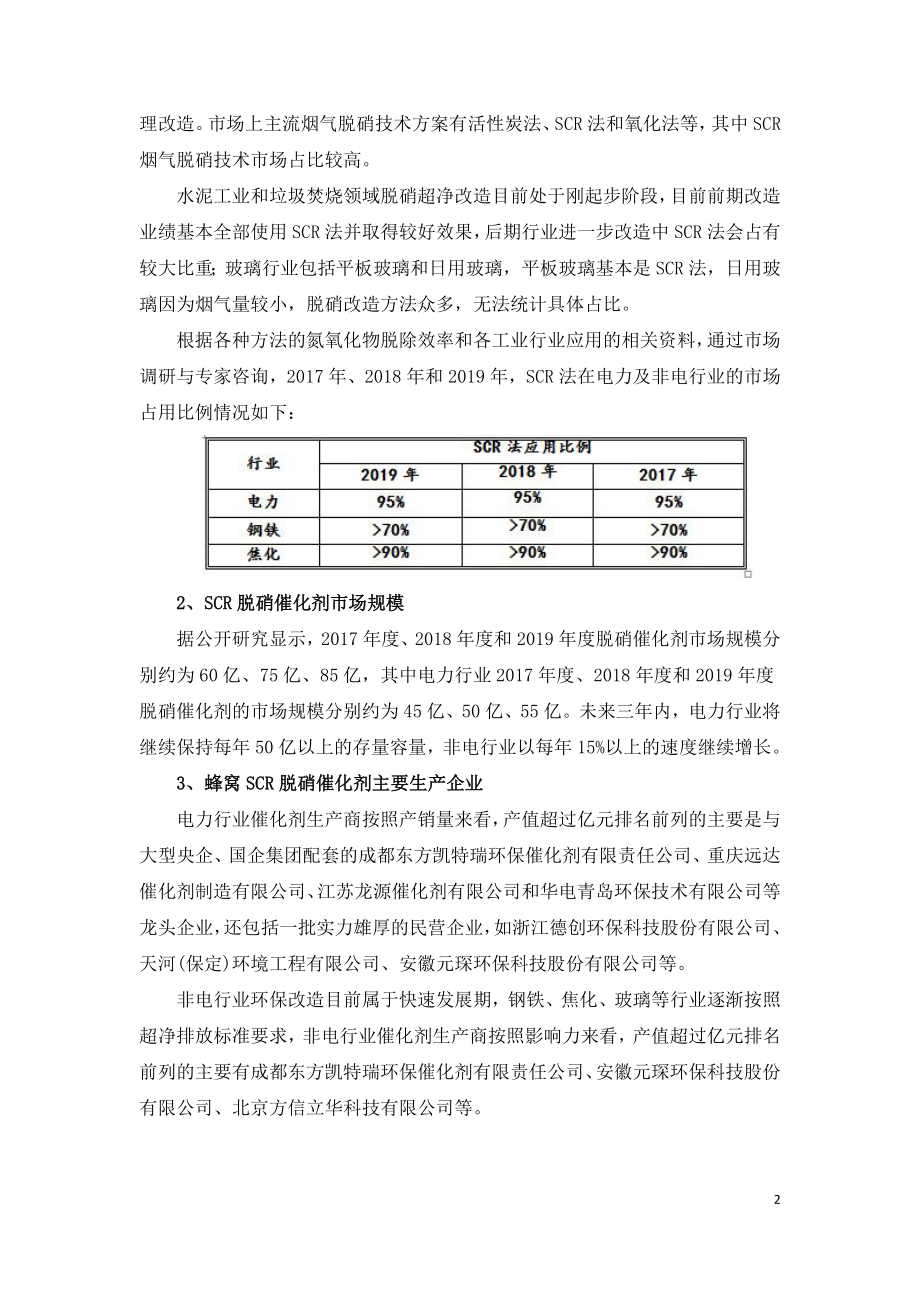 国内脱硝催化剂的市场规模与产能分布.doc_第2页