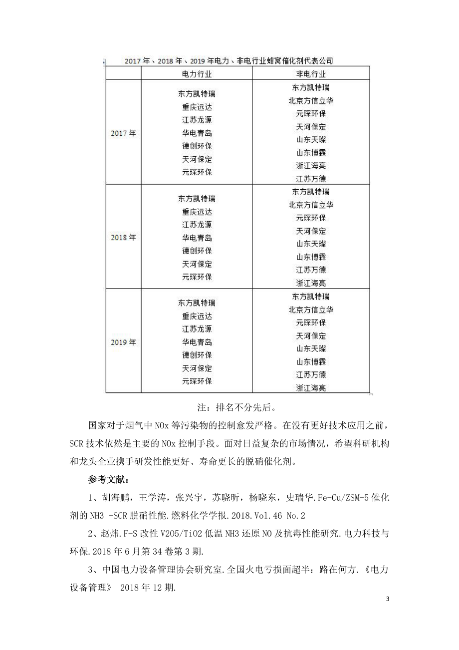 国内脱硝催化剂的市场规模与产能分布.doc_第3页