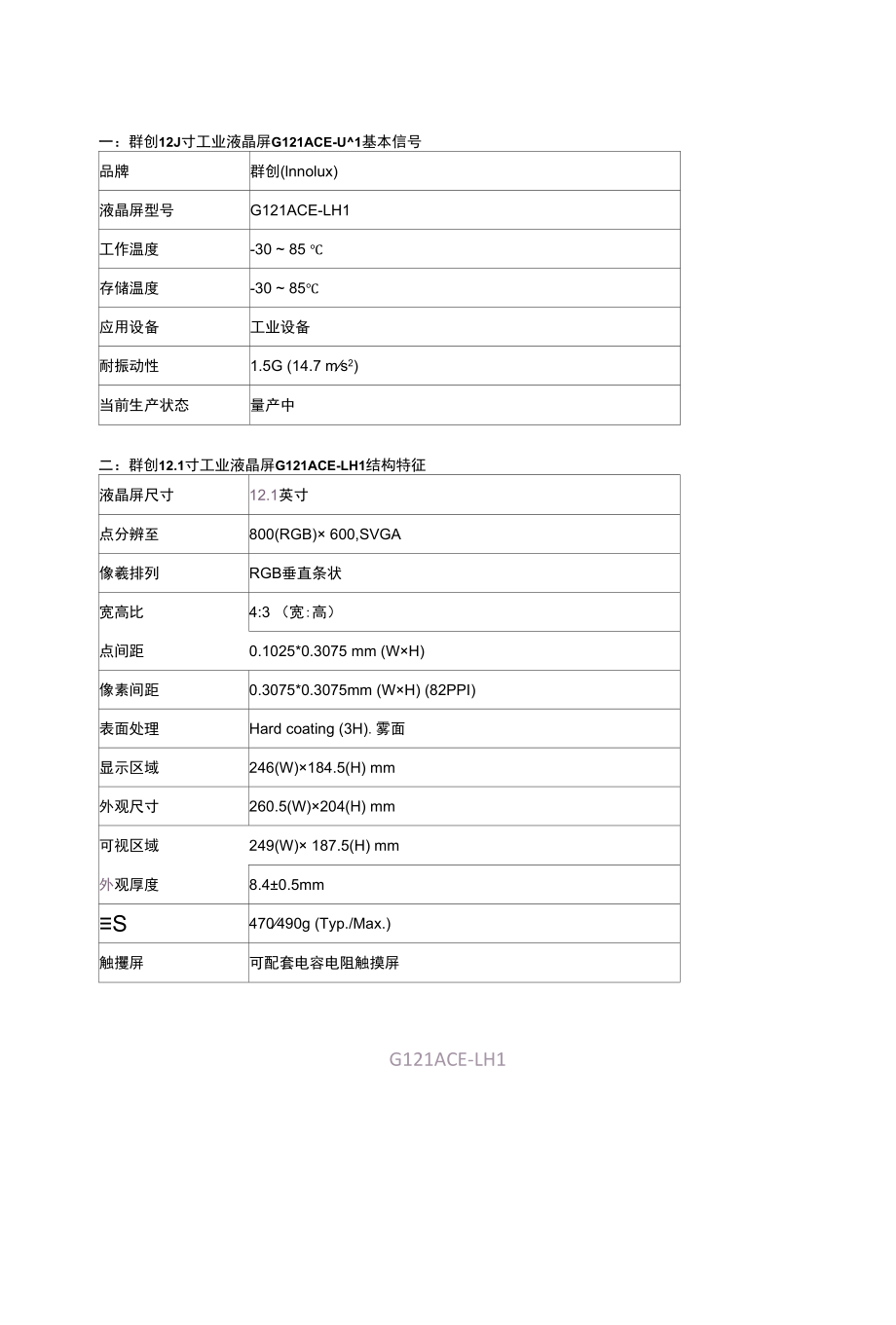 12.1寸宽温工业液晶屏G121ACE-LH1-群创光电12.1寸屏+.docx_第3页