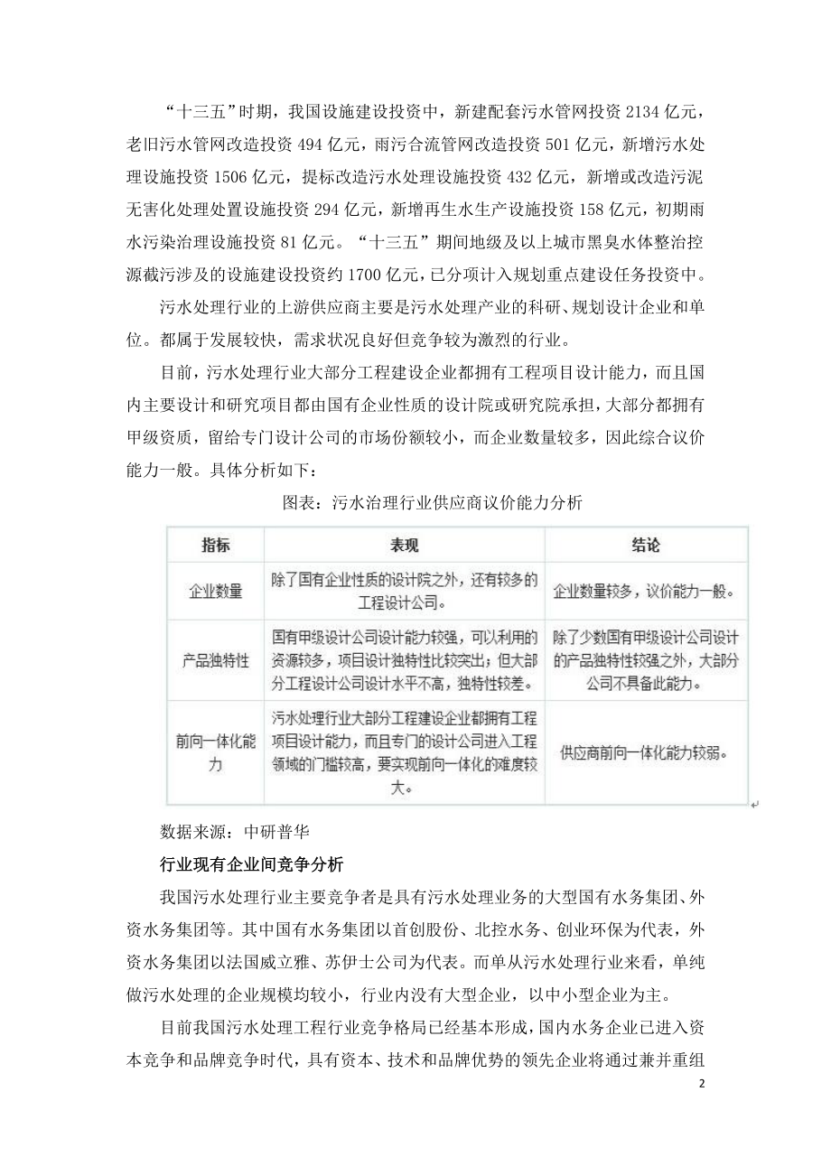 2020年污水处理工程行业发展前景趋势及现状分析.doc_第2页