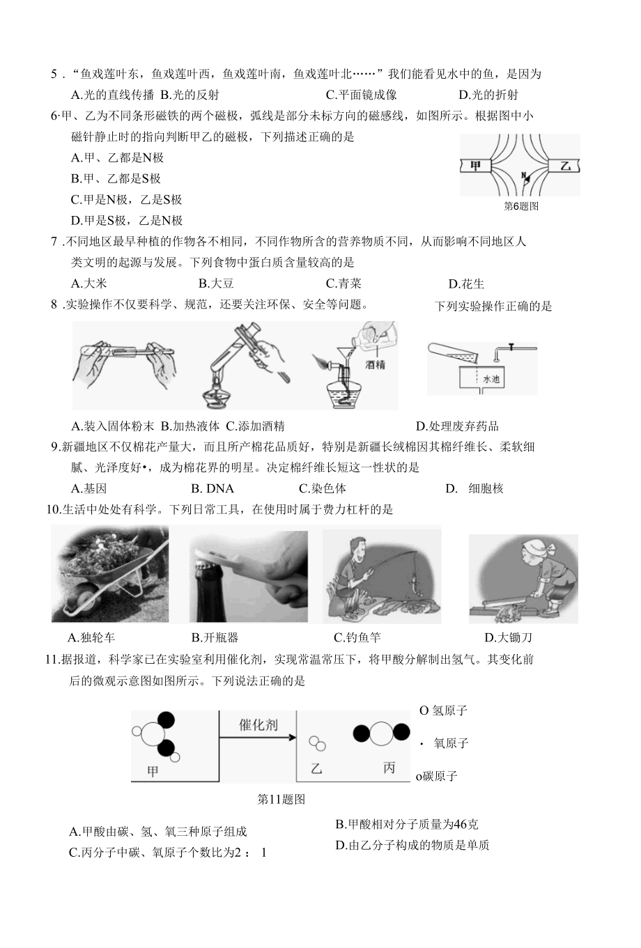 2021年初中学业水平考试科学试题卷（金华卷）公开课公开课.docx_第2页