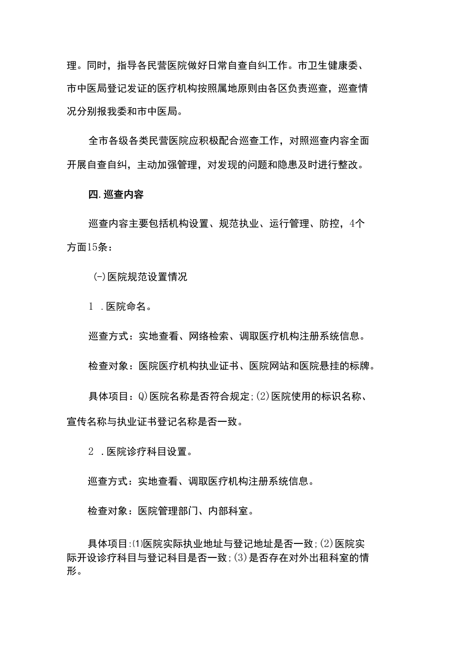 2022年度民营医院专项巡查行动工作方案.docx_第2页