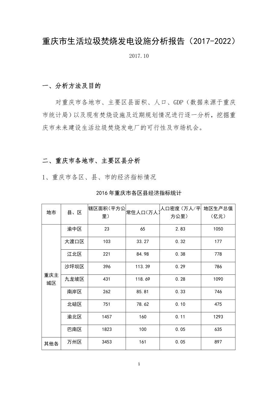 城市生活垃圾焚烧发电设施分析报告(2017-2022).docx_第1页