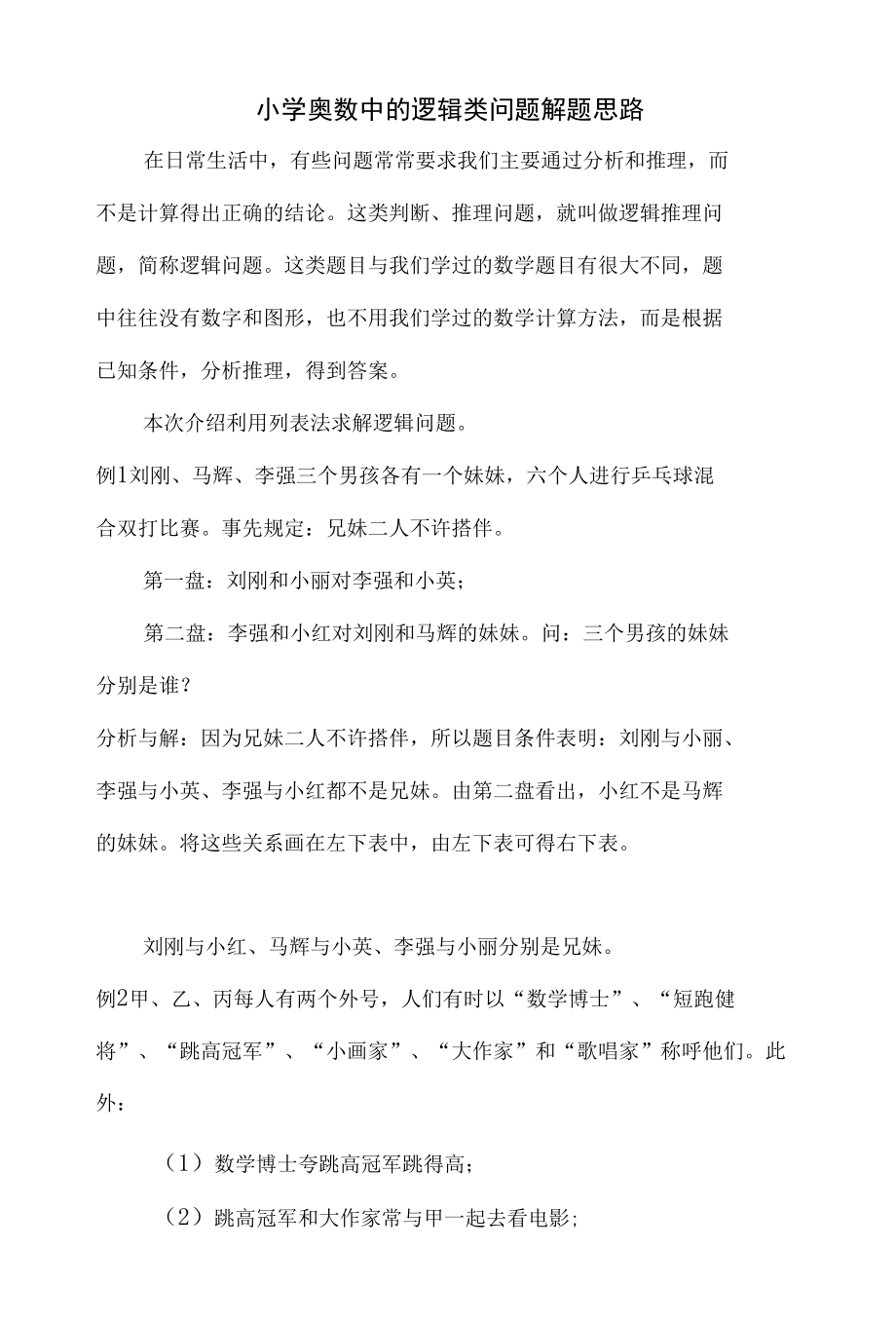 小学奥数中的逻辑类问题解题思路.docx_第1页