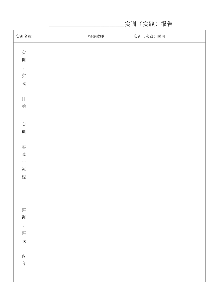 学生实训实践报告（空表）.docx_第2页