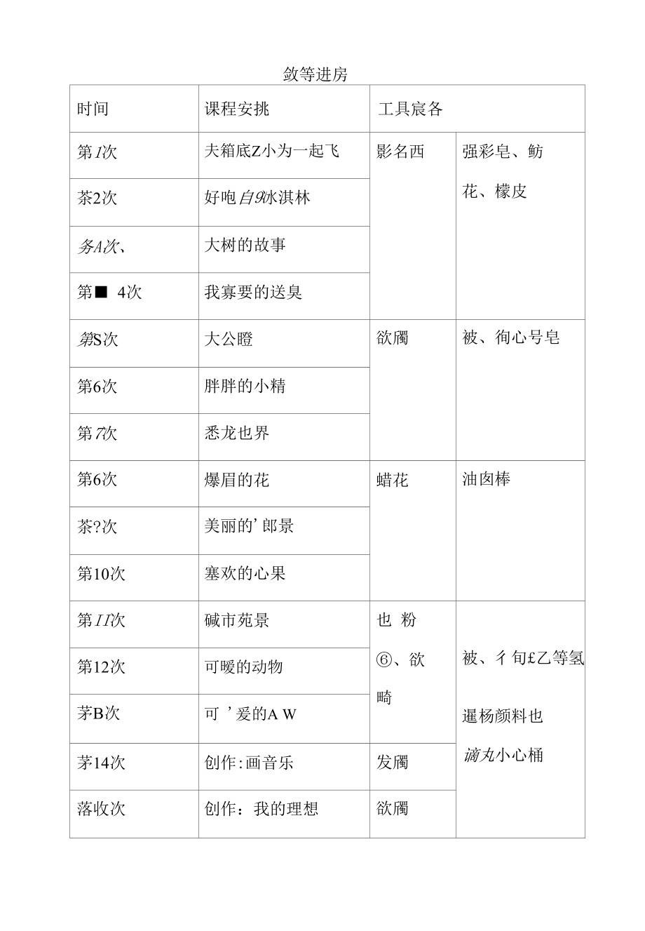 小学兴趣班儿童画教学计划、进度、教案.docx_第2页