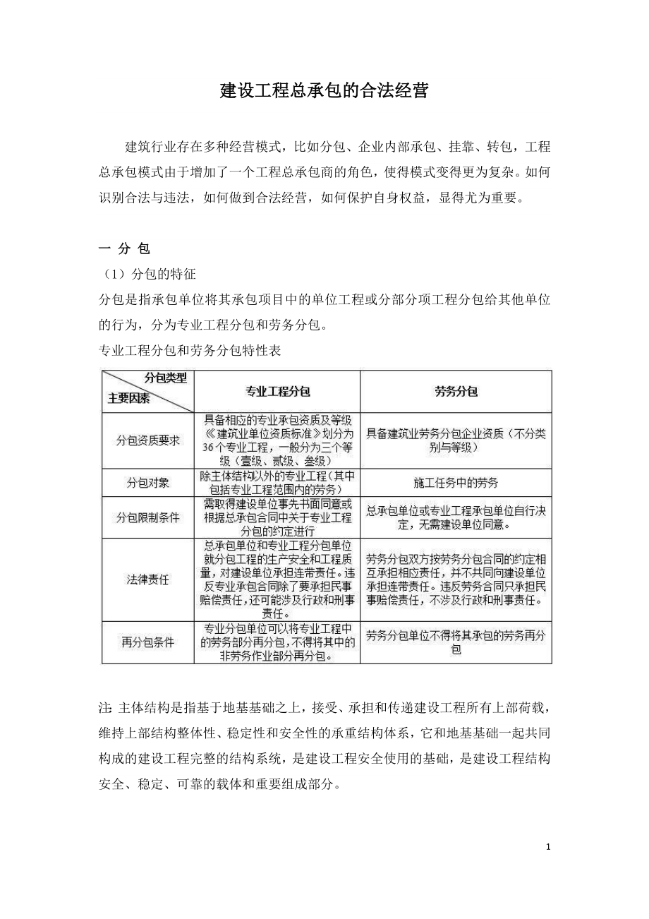 建设工程总承包的合法经营.docx_第1页