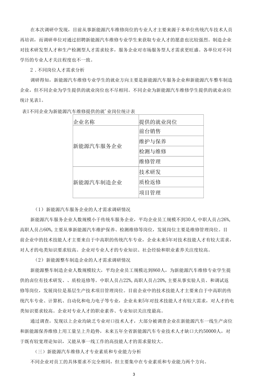 新能源汽车运用与维修专业调研报告.docx_第3页